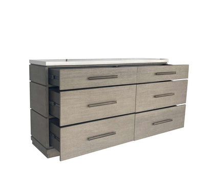 Parker House - Pure Modern Bedroom 6 Drawer Dresser and Mirror - BPUR-2131-2 veiw 3
