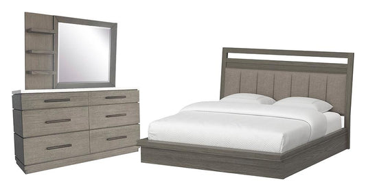 Parker House - Pure Modern - Bedroom King Platform Bed with Dresser and Mirror - BPUR-3PC-1266-DM veiw 1