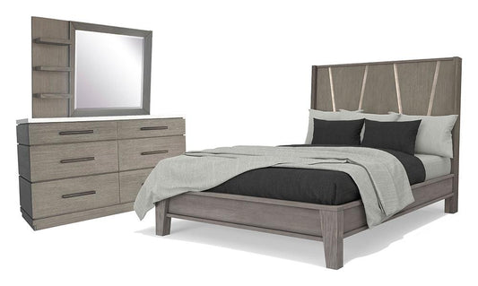 Parker House - Pure Modern - Bedroom Queen Panel Bed with Dresser and Mirror - BPUR-3PC-1150-DM veiw 2