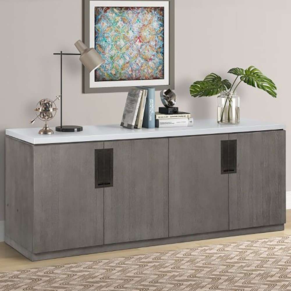 Parker House - Pure Modern Credenza with Quartz top - PUR384C_CLOSEOUT veiw 1