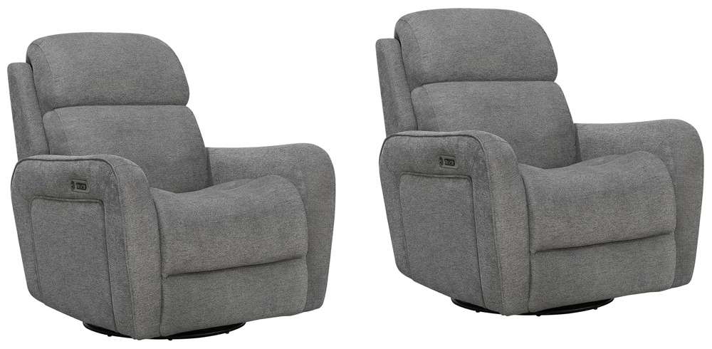 Parker House -  Quest - Upgrade Charcoal Cordless Swivel Glider Recliner - Powered By Freemotion (Set of 2) - MQUE#812GSPH-P25-2-UPCH_CLOSEOUT veiw 1
