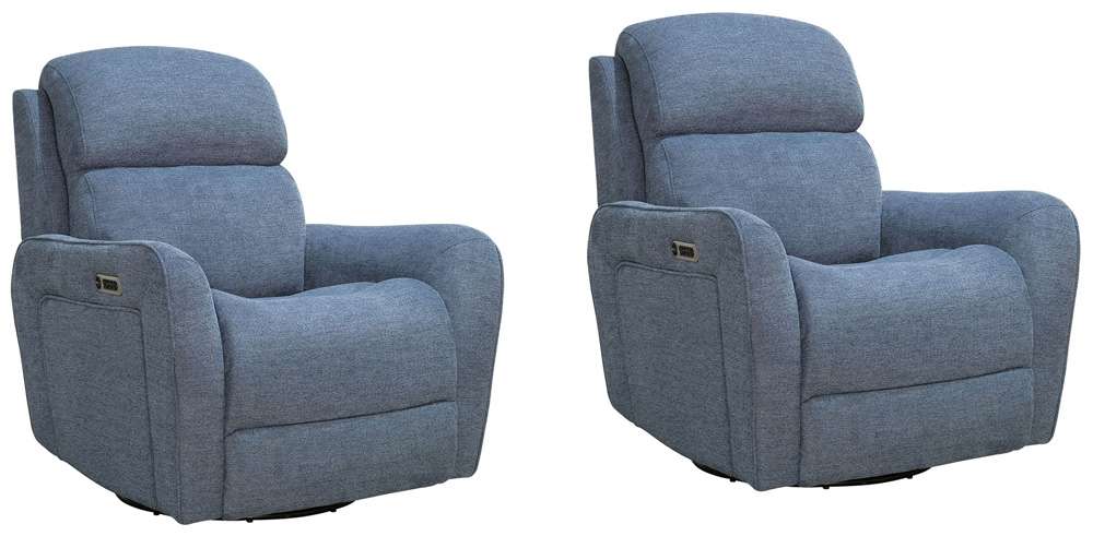 Parker House -  Quest - Upgrade Midnight Blue Cordless Swivel Glider Recliner - Powered By Freemotion (Set of 2) - MQUE#812GSPH-P25-2-UPMB_CLOSEOUT veiw 1