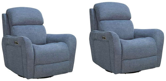 Parker House -  Quest - Upgrade Midnight Blue Cordless Swivel Glider Recliner - Powered By Freemotion (Set of 2) - MQUE#812GSPH-P25-2-UPMB_CLOSEOUT veiw 1