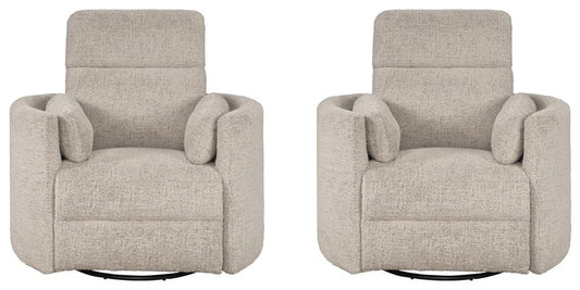 Parker House -  Radius - Burlap Manual Swivel Recliner (Set of 2) - MRAD#812GS-2-BRLP veiw 1