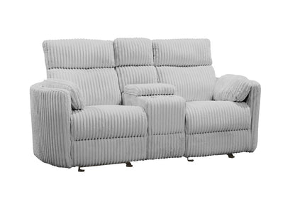 Parker House - Radius - Mega Grey Power Glider Reclining Console Loveseat - MRAD#822CPG-MGGR view 1