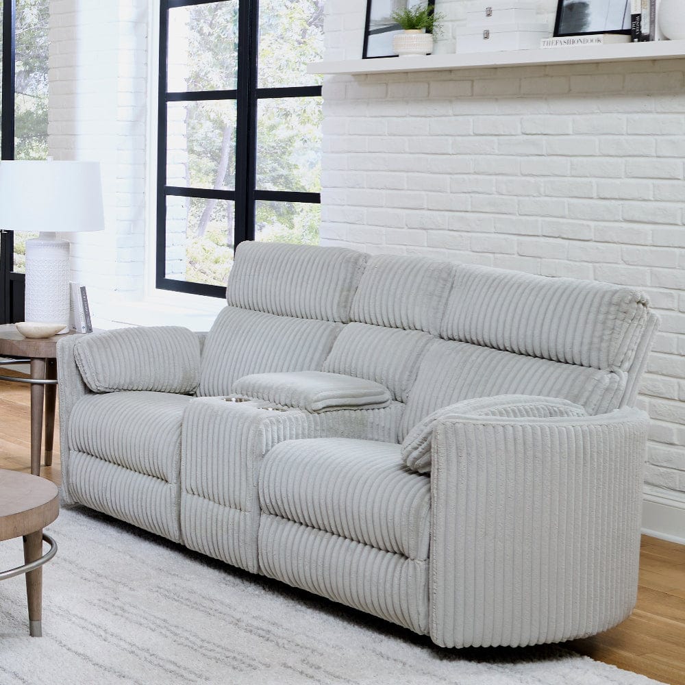 Parker House - Radius - Mega Grey Power Glider Reclining Console Loveseat - MRAD#822CPG-MGGR view 2