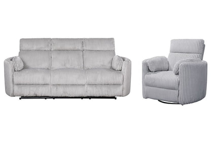 Parker House - Radius - Mega Grey Power Reclining Sofa and Recliner - MRAD-31P-MGGR view 1