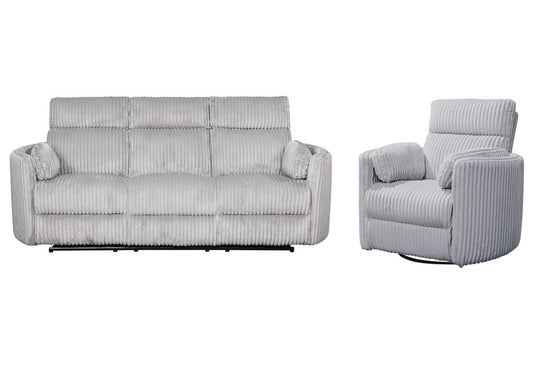 Parker House - Radius - Mega Grey Power Reclining Sofa and Recliner - MRAD-31P-MGGR view 1