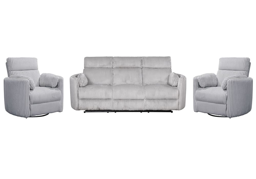 Parker House - Radius - Mega Grey Power Reclining Sofa and Two Recliners - MRAD-311P-MGGR view 1