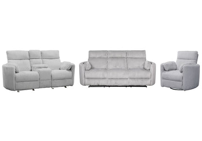Parker House - Radius - Mega Grey Power Reclining Sofa Loveseat and Recliner - MRAD-321P-MGGR view 1