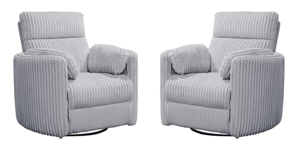 Parker House - Radius - Mega Grey Power Swivel Glider Recliner (Set of 2) - MRAD#812GSP-2-MGGR view 1