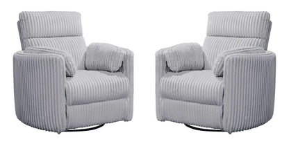 Parker House - Radius - Mega Grey Power Swivel Glider Recliner (Set of 2) - MRAD#812GSP-2-MGGR view 1
