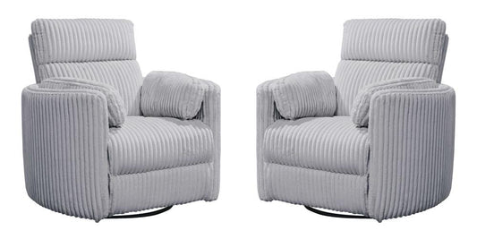 Parker House - Radius - Mega Grey Power Swivel Glider Recliner (Set of 2) - MRAD#812GSP-2-MGGR view 1