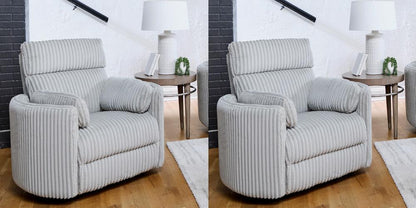 Parker House - Radius - Mega Grey Power Swivel Glider Recliner (Set of 2) - MRAD#812GSP-2-MGGR view 2