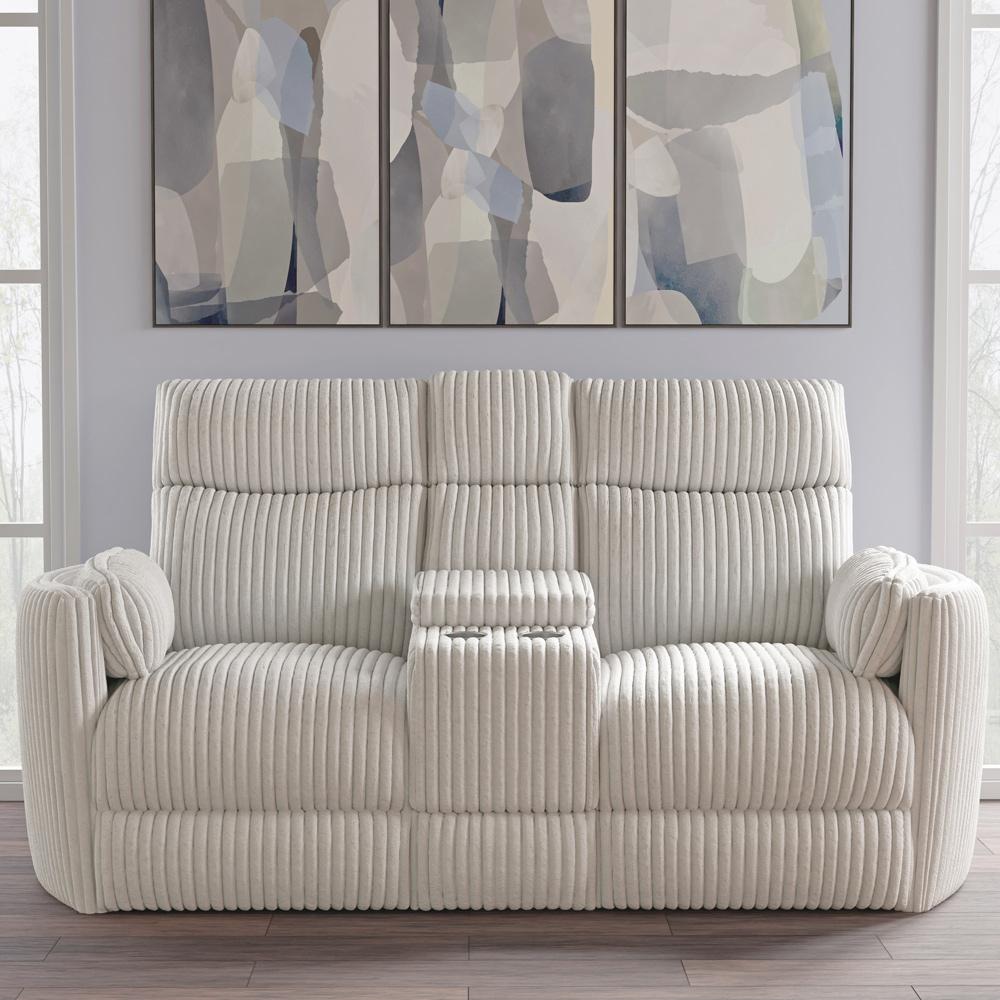 Parker House - Radius - Mega Ivory Power Glider Reclining Console Loveseat - MRAD#822CPG-MGIV view 7