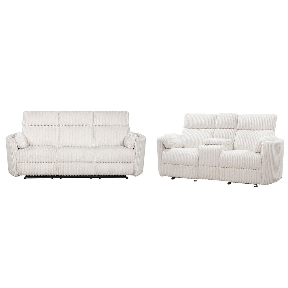 Parker House - Radius - Mega Ivory Power Reclining Sofa and Loveseat - MRAD-32P-MGIV view 1