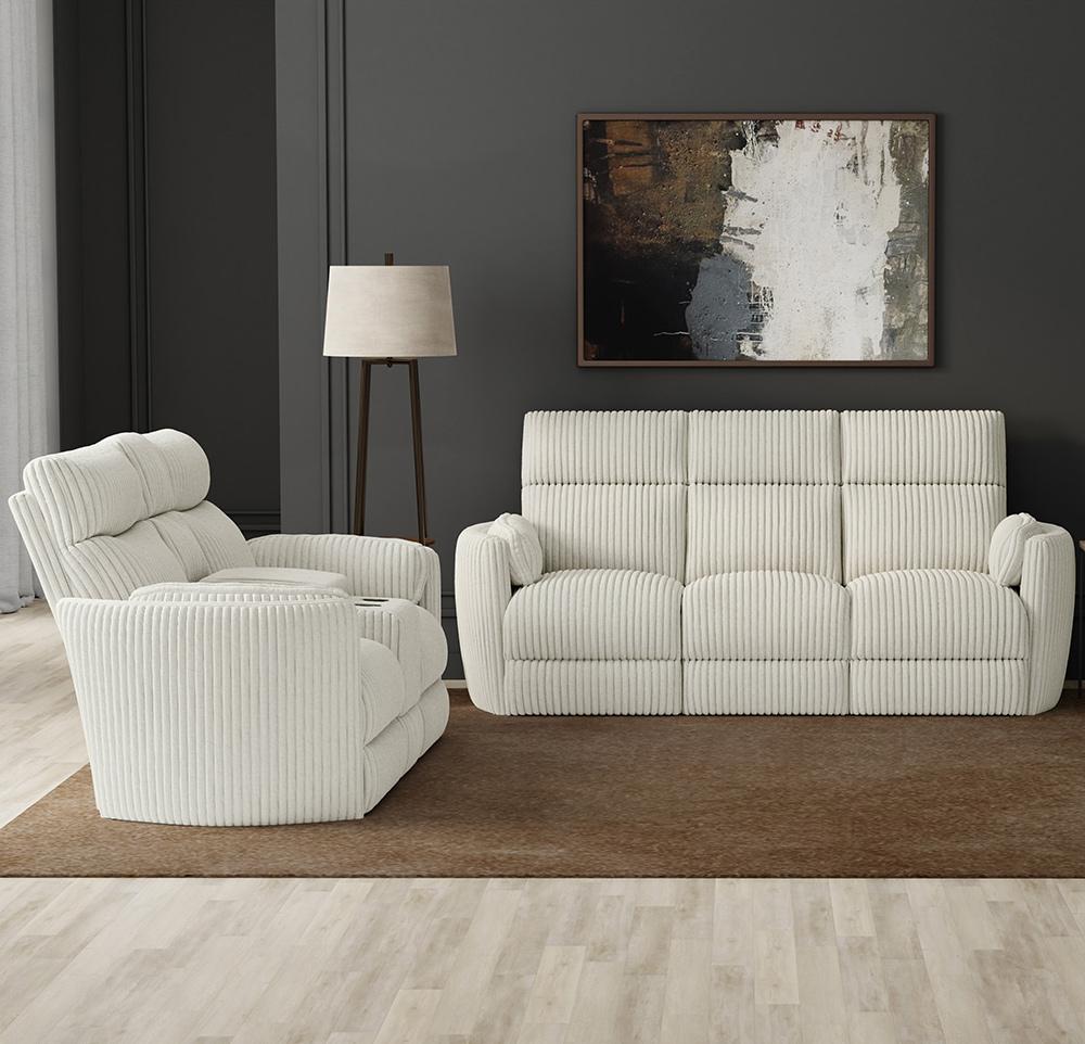 Parker House - Radius - Mega Ivory Power Reclining Sofa and Loveseat - MRAD-32P-MGIV view 2