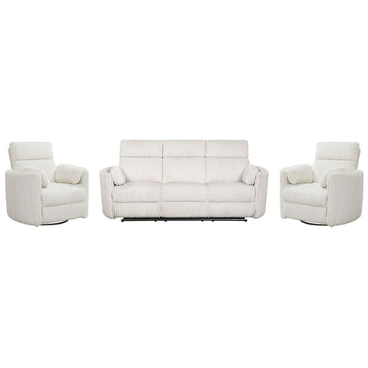 Parker House - Radius - Mega Ivory Power Reclining Sofa and Two Recliners - MRAD-311P-MGIV view 1