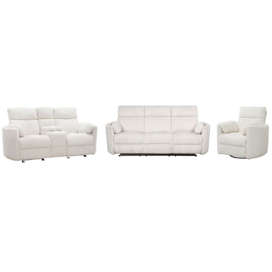 Parker House -  Radius - Mega Ivory Power Reclining Sofa Loveseat and Recliner - MRAD-321P-MGIV veiw 1