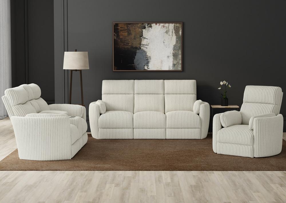 Parker House -  Radius - Mega Ivory Power Reclining Sofa Loveseat and Recliner - MRAD-321P-MGIV veiw 2