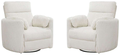 Parker House -  Radius - Mega Ivory Power Swivel Glider Recliner (Set of 2) - MRAD#812GSP-2-MGIV view 1