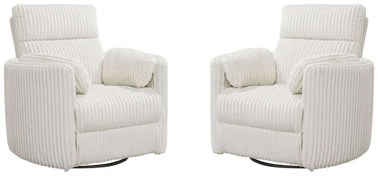 Parker House -  Radius - Mega Ivory Power Swivel Glider Recliner (Set of 2) - MRAD#812GSP-2-MGIV view 1
