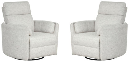 Parker House -  Radius - Natural Beauty Quartz Power Swivel Glider Recliner (Set of 2) - MRAD#812GSP-2-NBQ veiw 3