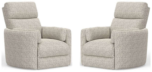 Parker House -  Radius - Tatum River Rock Power Swivel Glider Recliner (Set of 2) - MRAD#812GSP-2-TARR veiw 1
