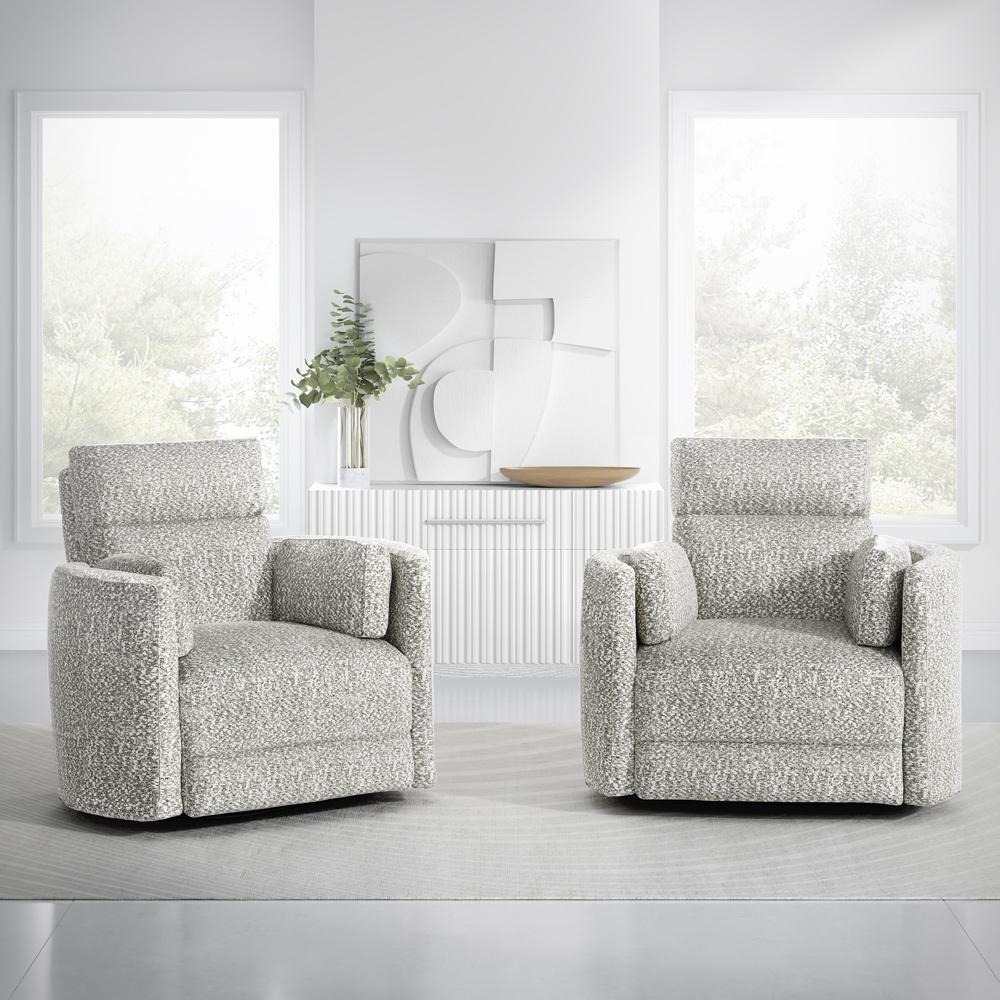 Parker House -  Radius - Tatum River Rock Power Swivel Glider Recliner (Set of 2) - MRAD#812GSP-2-TARR veiw 2
