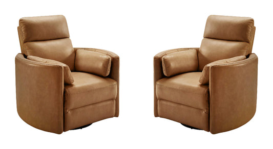 Parker House - Radius - Vintage Caramel Swivel Power Glider Recliner (Set of 2) - Vintage Caramel - MRAD-KIT-812GSP-2-VGCM view 1