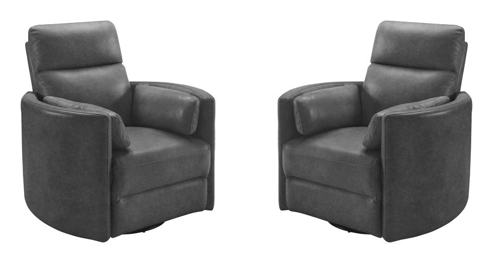 Parker House - Radius - Vintage Slate Swivel Power Glider Recliner (Set of 2) - Vintage Slate - MRAD-KIT-812GSP-2-VGSL view 1