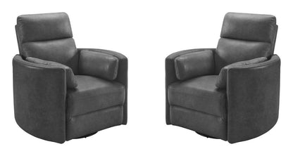 Parker House - Radius - Vintage Slate Swivel Power Glider Recliner (Set of 2) - Vintage Slate - MRAD-KIT-812GSP-2-VGSL view 1