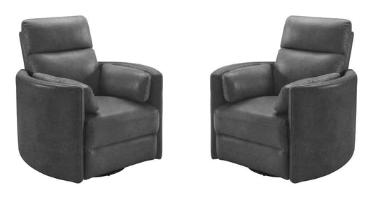 Parker House - Radius - Vintage Slate Swivel Power Glider Recliner (Set of 2) - Vintage Slate - MRAD-KIT-812GSP-2-VGSL view 1