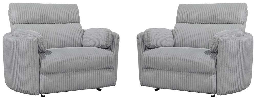 Parker House -  Radius Xl - Mega Grey Extra Wide Power Glider Recliner (Set of 2) - MRAD#812GP-XL-2-MGGR view 1