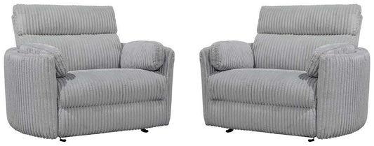 Parker House -  Radius Xl - Mega Grey Extra Wide Power Glider Recliner (Set of 2) - MRAD#812GP-XL-2-MGGR view 1