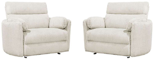 Parker House -  Radius Xl - Mega Ivory Extra Wide Power Glider Recliner (Set of 2) - MRAD#812GP-XL-2-MGIV view 1
