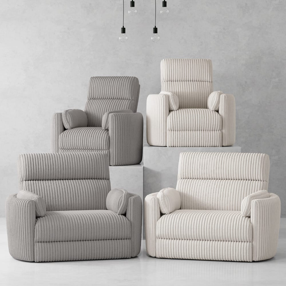 Parker House -  Radius Xl - Mega Ivory Extra Wide Power Glider Recliner (Set of 2) - MRAD#812GP-XL-2-MGIV view 6