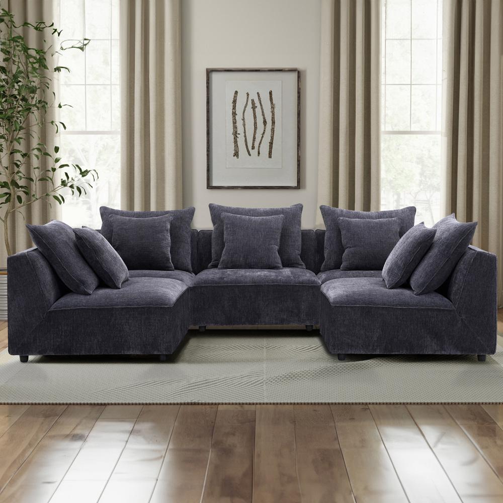 Parker House - Recess - Reptile Blue 5 Piece Modular Sectional - SREC-PACK5A-RPBL view 3