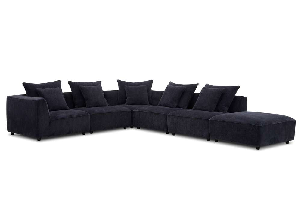 Parker House - Recess - Reptile Blue Ottoman with Casters - SREC#900-RPBL veiw 2