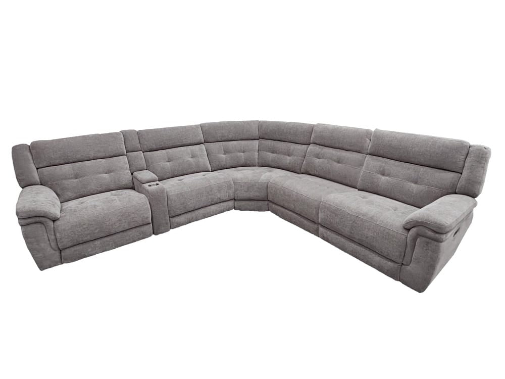 Parker House -  Richland - Bristol Grey 6 Piece Modular Power Reclining Sectional with Power Adjustable Headrests - MRIC-PACK6T(H)-BRGR view 1