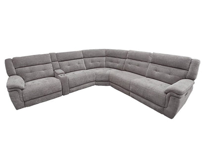 Parker House -  Richland - Bristol Grey 6 Piece Modular Power Reclining Sectional with Power Adjustable Headrests - MRIC-PACK6T(H)-BRGR view 1