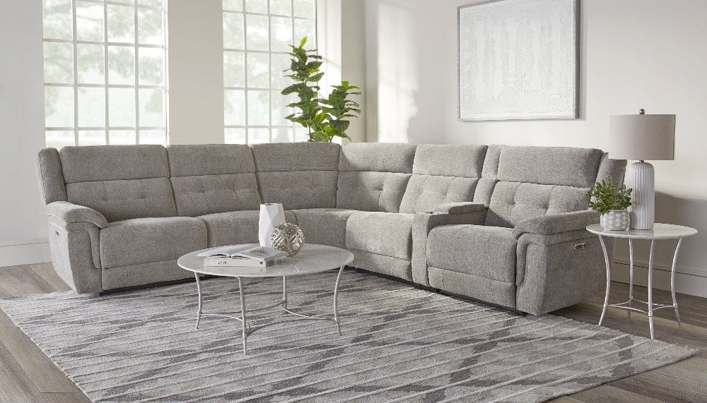 Parker House -  Richland - Bristol Grey 6 Piece Modular Power Reclining Sectional with Power Adjustable Headrests - MRIC-PACK6T(H)-BRGR view 2