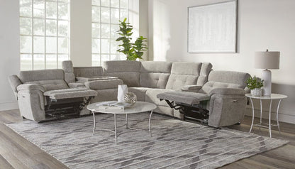 Parker House -  Richland - Bristol Grey 7 Piece Modular Power Reclining Sectional with Power Adjustable Headrests - MRIC-PACK7T(H)-BRGR view 3
