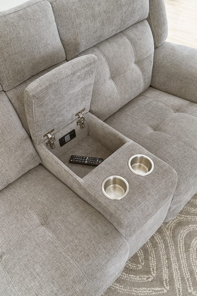 Parker House - Richland - Bristol Grey Power Console Loveseat - MRIC#822CPH-BRGR view 4