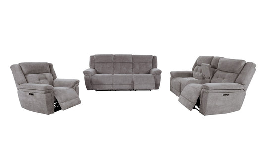 Parker House - Richland - Bristol Grey Power Reclining Sofa Loveseat and Recliner - MRIC-321PH-BRGR view 1