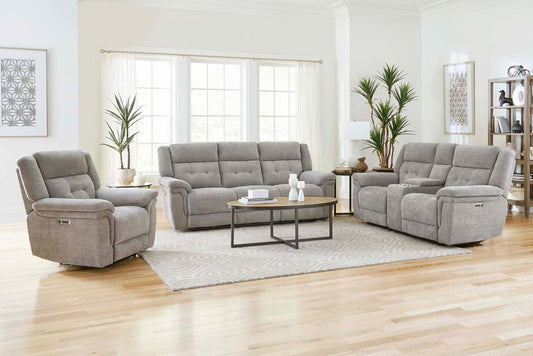 Parker House - Richland - Bristol Grey Power Reclining Sofa Loveseat and Recliner - MRIC-321PH-BRGR view 2