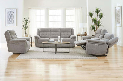 Parker House - Richland - Bristol Grey Power Reclining Sofa Loveseat and Recliner - MRIC-321PH-BRGR view 3