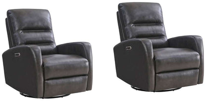 Parker House -  Ringo - Florence Grey Power Swivel Glider Recliner (Set of 2) - MRIN#812GSPH-2-FGR veiw 1