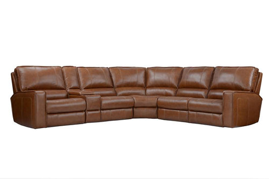 Parker House - Rockford - Verona Saddle 6 Piece Modular Power Reclining Sectional with Power Headrests and Entertainment Console - MROC-PACKA(H)-VSA view 2