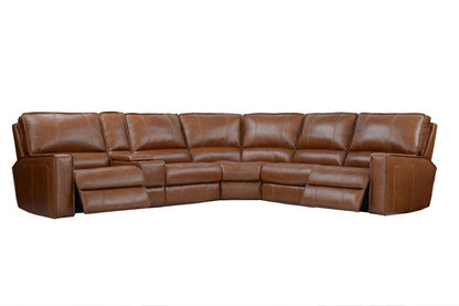 Parker House - Rockford - Verona Saddle 6 Piece Modular Power Reclining Sectional with Power Headrests and Entertainment Console - MROC-PACKA(H)-VSA view 3